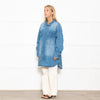 Raey Blue Front Pocket Oversized Denim Shirt Jacket