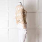 Max Mara Beige White Star Sweater