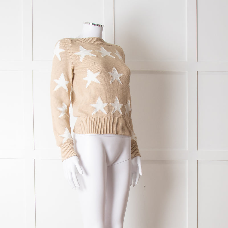 Max Mara Beige White Star Sweater