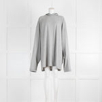 Raey Grey Hooded Long Sleeve T Shirt