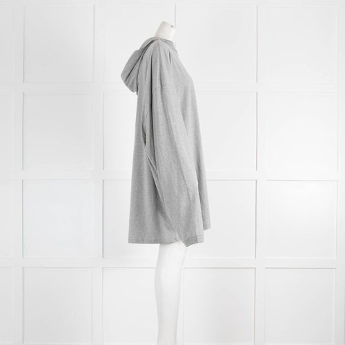 Raey Grey Hooded Long Sleeve T Shirt