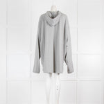 Raey Grey Hooded Long Sleeve T Shirt