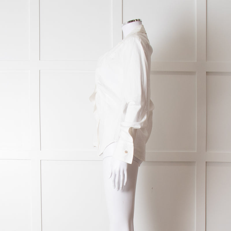 Vivienne Westwood Anglomania Cream Low Neck Shirt