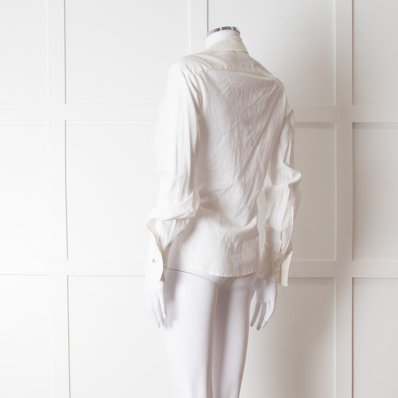 Vivienne Westwood Anglomania Cream Low Neck Shirt