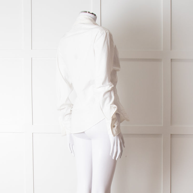 Vivienne Westwood Anglomania Cream Low Neck Shirt