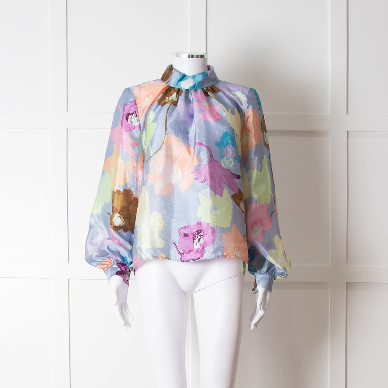Stine Goya Lilac Multi Colour Floral Long Sleeve Blouse