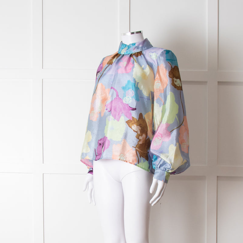 Stine Goya Lilac Multi Colour Floral Long Sleeve Blouse