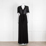 Isabel Marant Etoile Black Short Sleeve Sheer Maxi Dress