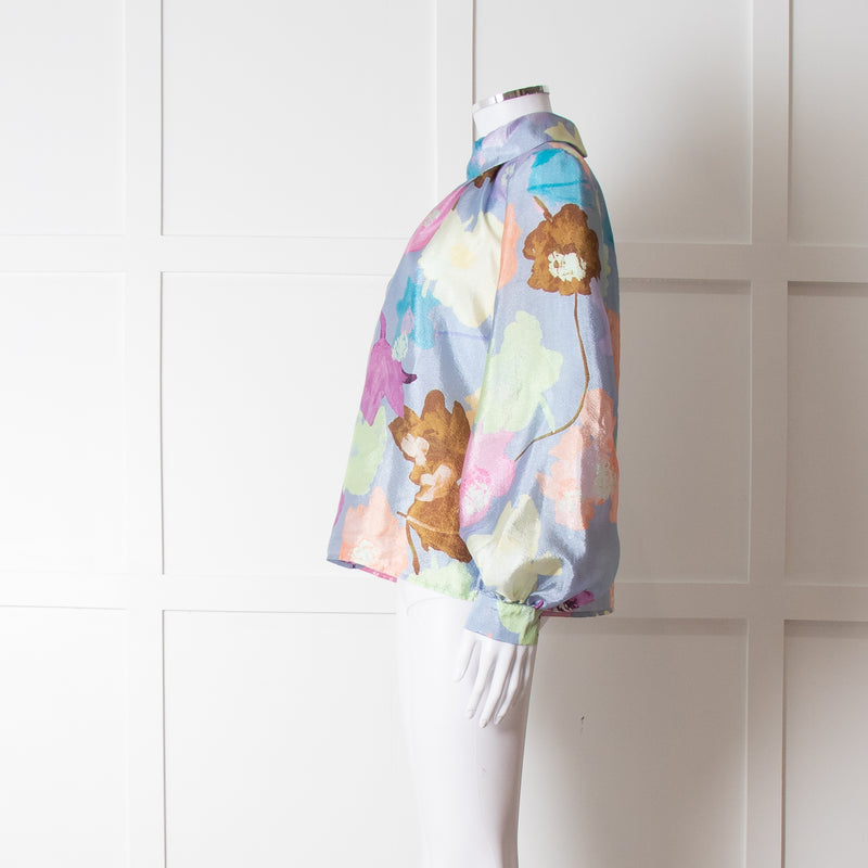 Stine Goya Lilac Multi Colour Floral Long Sleeve Blouse