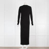 Raey Reverso Black Crew Neck Ribbed Cashmere Mix Dress