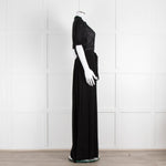Isabel Marant Etoile Black Short Sleeve Sheer Maxi Dress