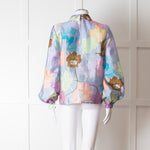 Stine Goya Lilac Multi Colour Floral Long Sleeve Blouse