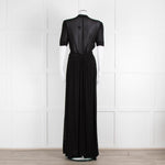 Isabel Marant Etoile Black Short Sleeve Sheer Maxi Dress