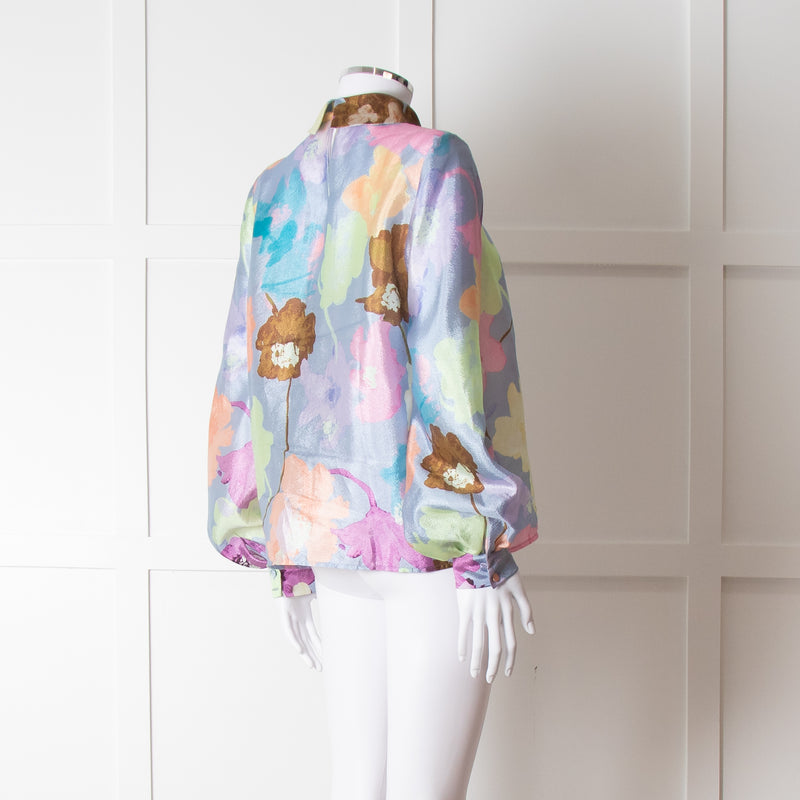 Stine Goya Lilac Multi Colour Floral Long Sleeve Blouse