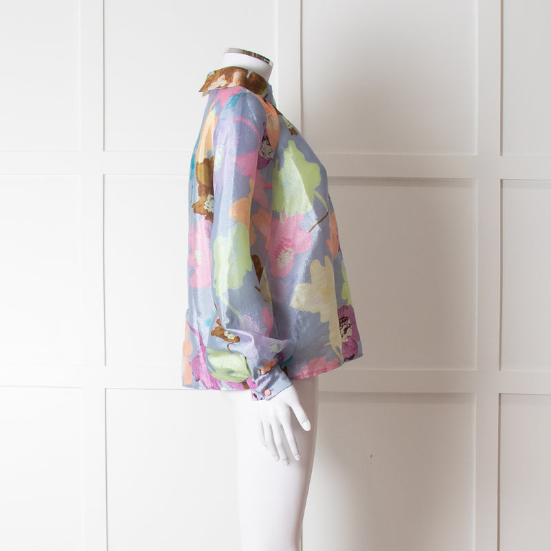 Stine Goya Lilac Multi Colour Floral Long Sleeve Blouse