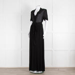Isabel Marant Etoile Black Short Sleeve Sheer Maxi Dress