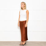 Joseph Bronze Slip Skirt