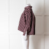 Isabel Marant Etoile Black Red Check Cotton Long Sleeve Top