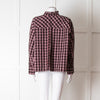 Isabel Marant Etoile Black Red Check Cotton Long Sleeve Top