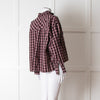 Isabel Marant Etoile Black Red Check Cotton Long Sleeve Top