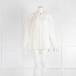 Victoria Beckham Cream Crepe De Chine Blouse