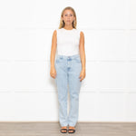 7 For All Mankind Pale Wash Stretch Jeans