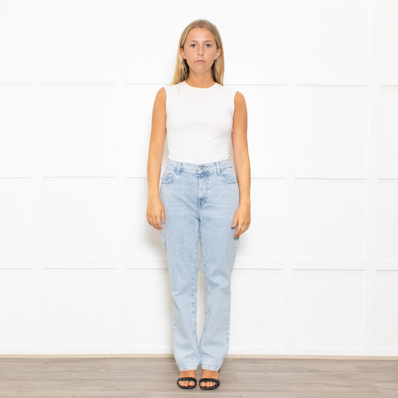 7 For All Mankind Pale Wash Stretch Jeans