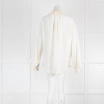 Victoria Beckham Cream Crepe De Chine Blouse