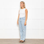 7 For All Mankind Pale Wash Stretch Jeans