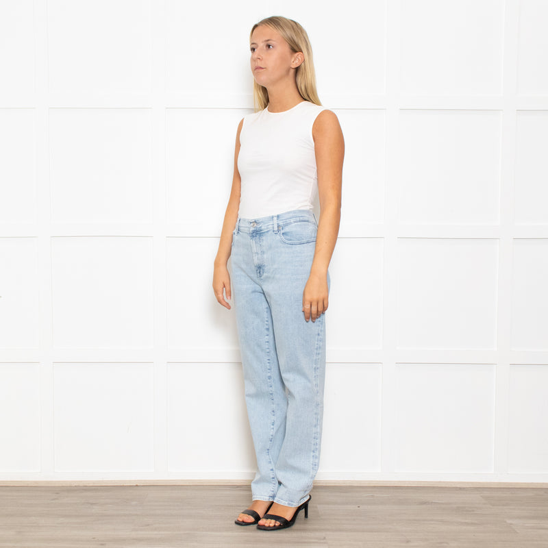 7 For All Mankind Pale Wash Stretch Jeans