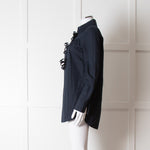See By Chloe Navy Blue Flower Detail Cotton Top