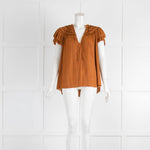 Ulla Johnson Rust Orange Short Sleeve Blouse