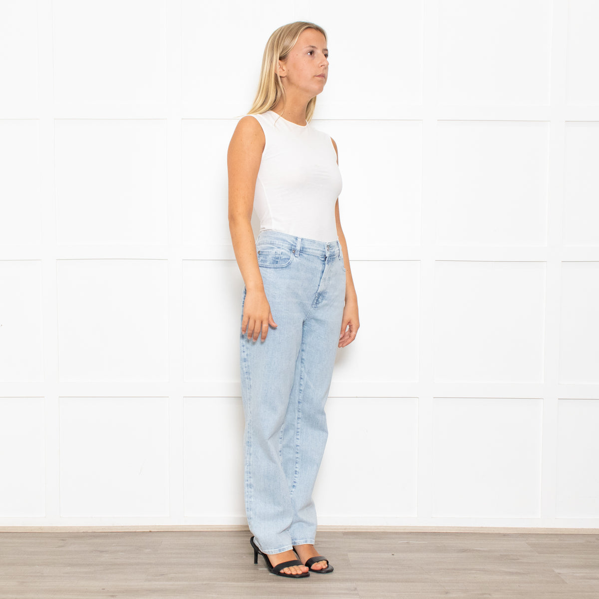 7 For All Mankind Pale Wash Stretch Jeans