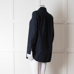 See By Chloe Navy Blue Flower Detail Cotton Top