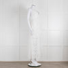 Zimmermann White Cotton Embroidered Low Back Sleeveless Dress