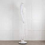 Zimmermann White Cotton Embroidered Low Back Sleeveless Dress