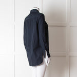 See By Chloe Navy Blue Flower Detail Cotton Top