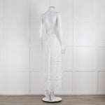 Zimmermann White Cotton Embroidered Low Back Sleeveless Dress