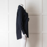 See By Chloe Navy Blue Flower Detail Cotton Top