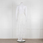 Zimmermann White Cotton Embroidered Low Back Sleeveless Dress