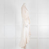 Zimmermann Cream Silk Wrap Midi Dress