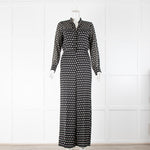 Marella Black And Cream Spot Jumpsuit