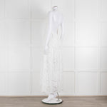Zimmermann White Cotton Embroidered Low Back Sleeveless Dress