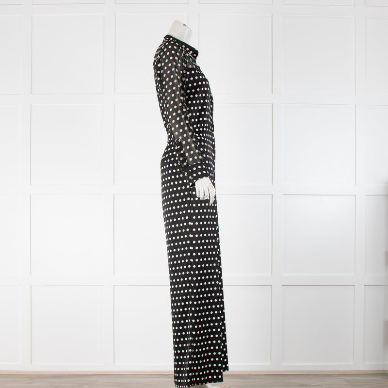 Marella Black And Cream Spot Jumpsuit