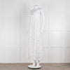 Zimmermann White Cotton Embroidered Low Back Sleeveless Dress