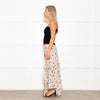Veronica Beard Silk Hankerchief Floral Cream Midi Skirt