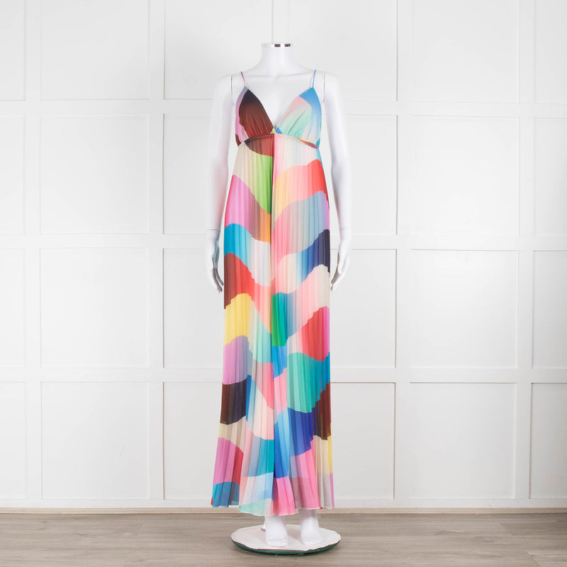 Essentiel Antwerp Multicolour Plisse Sleeveless Jumpsuit