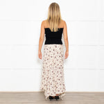 Veronica Beard Silk Hankerchief Floral Cream Midi Skirt