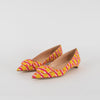 Rupert Sanderson Yellow Orange Pink Print Pointy Pumps