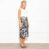 Max Mara Cream Black Floral Sleeveless Dress Plus Cropped Jacket